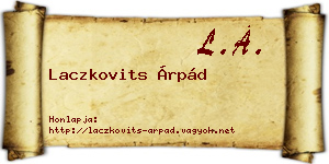 Laczkovits Árpád névjegykártya