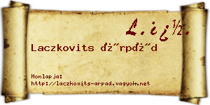 Laczkovits Árpád névjegykártya