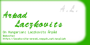 arpad laczkovits business card
